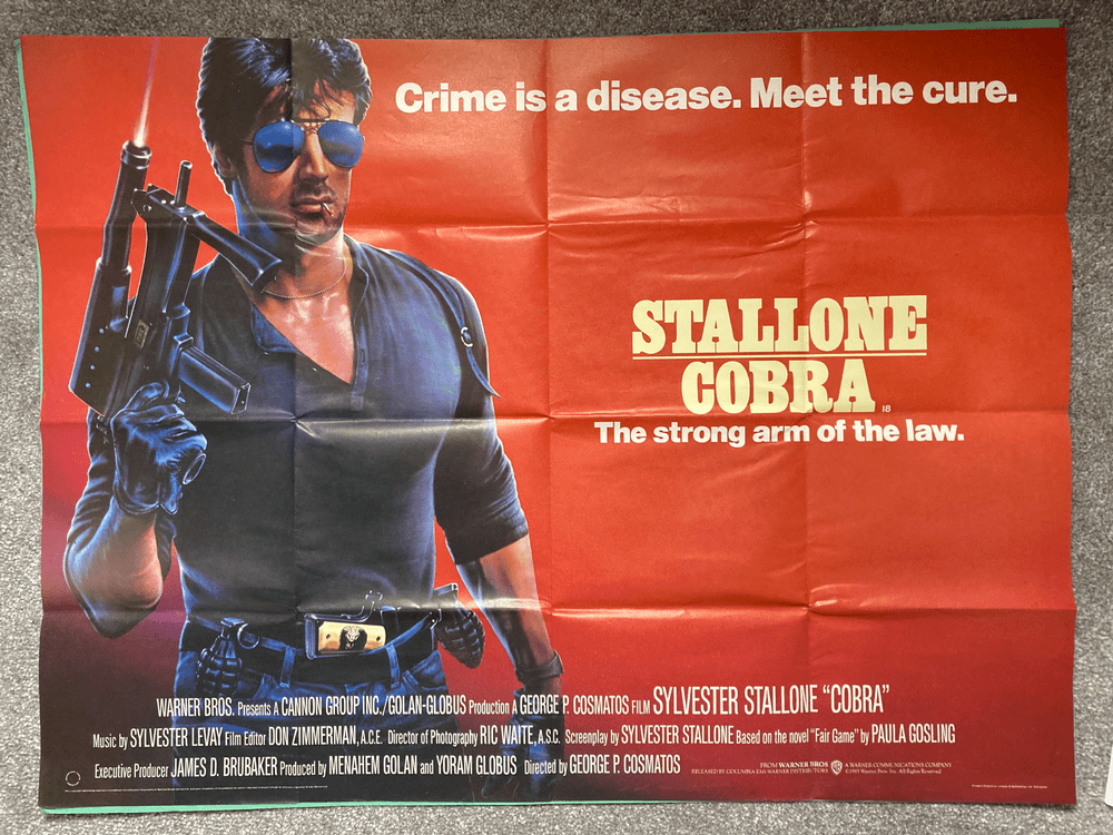 Original Movie Posters UK - Cobra | Sylvester Stallone | UK Quad