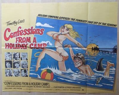Confessions from a Holiday Camp, Orig UK Quad, Robin Askwith, Bill Maynard, '77