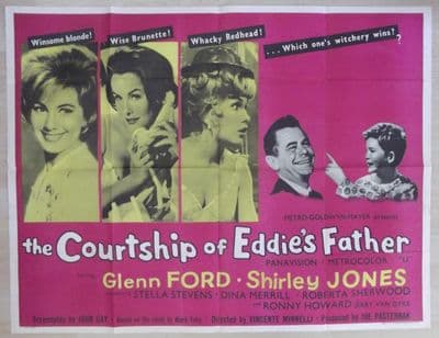 Courtship of Eddie's Father, Orig UK Quad Poster, Glenn Ford, Ron Howard, '63