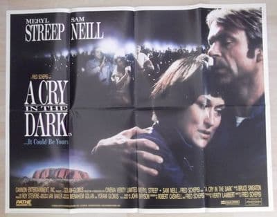 Cry in the Dark, Original UK Quad Poster, Meryl Streep, Sam Neill, '88