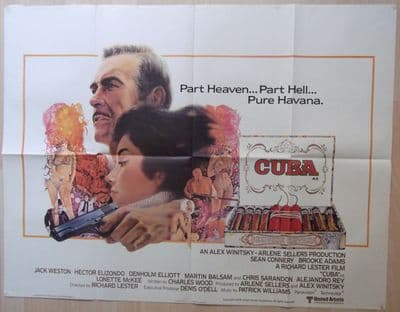 Cuba, Original UK Quad Poster, Sean Connery, Brooke Adams, '79