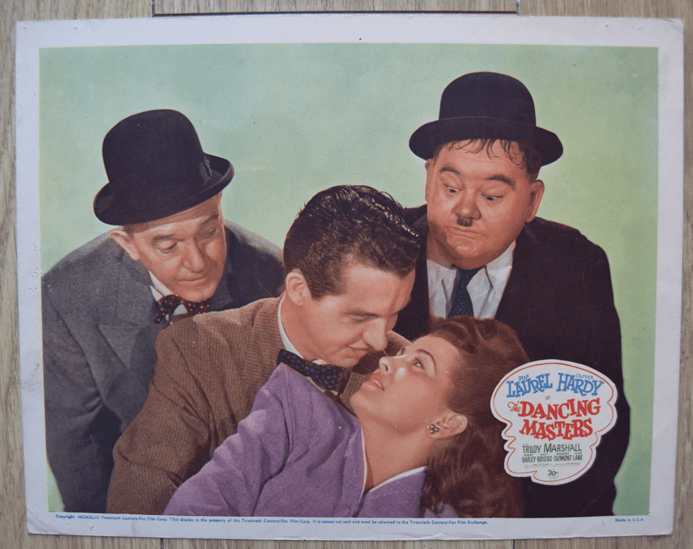 Dancing Masters 1943 Laurel and Hardy Lobby Card