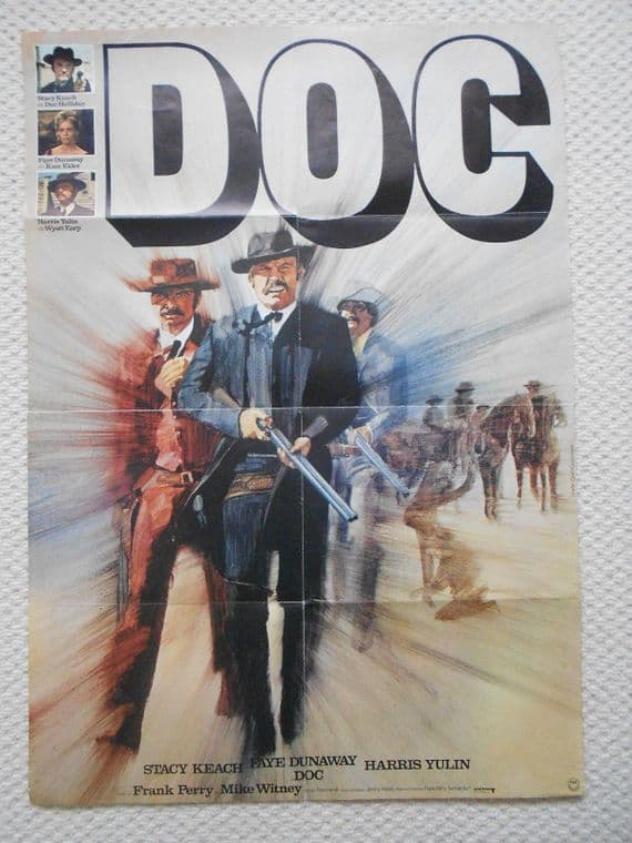 Doc,  German Poster, Stacy Keach, Faye Dunaway, '71