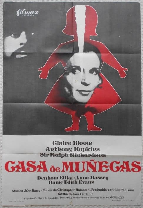 Dolls House, Original Spanish Poster, Claire Bloom, Anthony Hopkins, '73