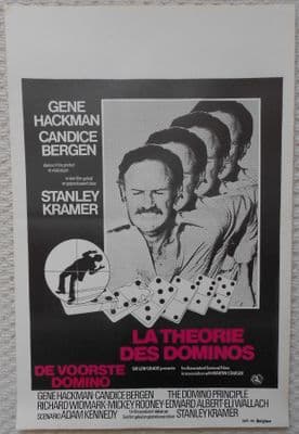 Domino Principle, Original Belgian Movie Poster, Gene Hackman, '77