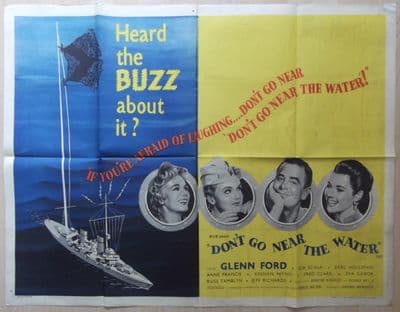 Don't Go Near the Water, Original UK Quad Poster, Glenn Ford, Gia Scala, '57