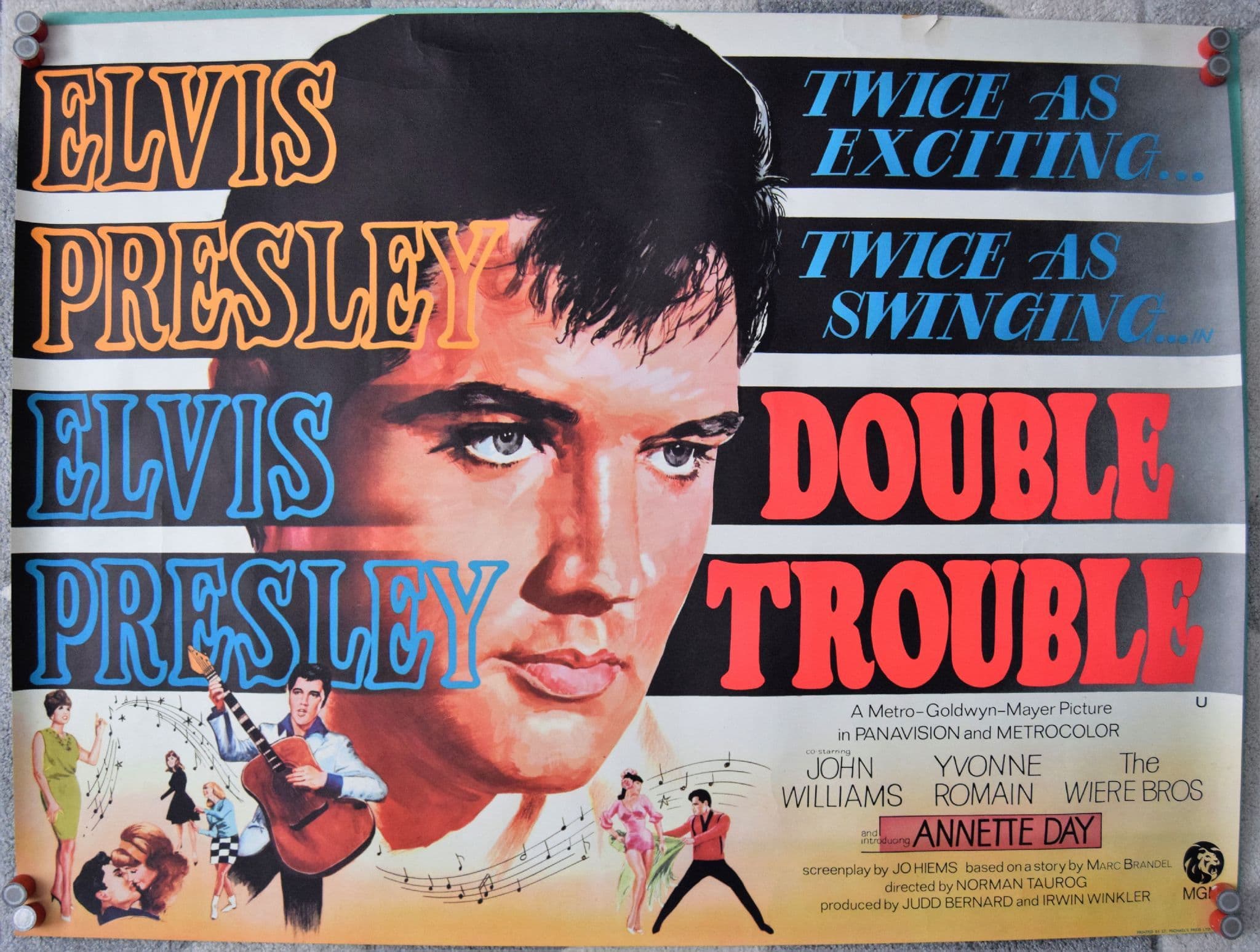 Double Trouble - UK Quad Film Poster Elvis Presley