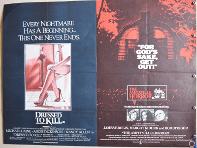 Dressed to Kill / Amityville Horror UK Quad Poster