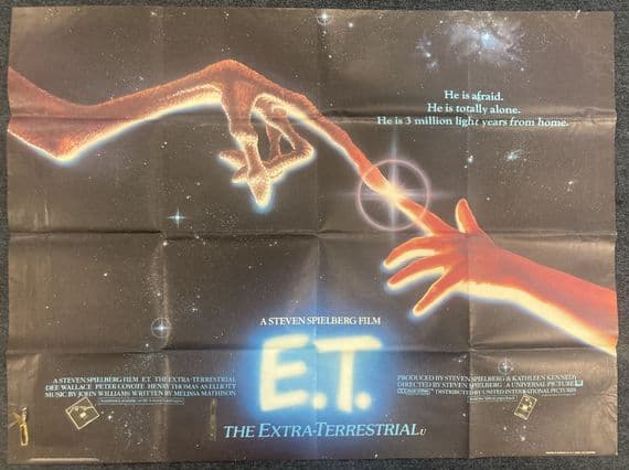 ET The Extra Terrestrial - UK Quad Poster | Drew Barrymore