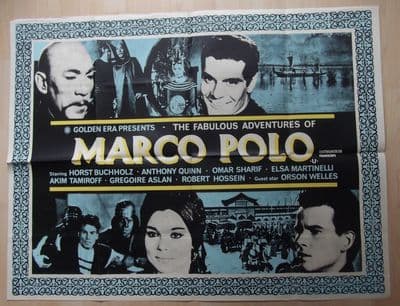 Fabulous Adventures of Marco Polo, Original UK Quad Poster, Anthony Quinn, '65