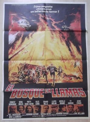 Fire, El Bosque En Llamas, Spanish Movie Poster, Ernest Borgnine, '77