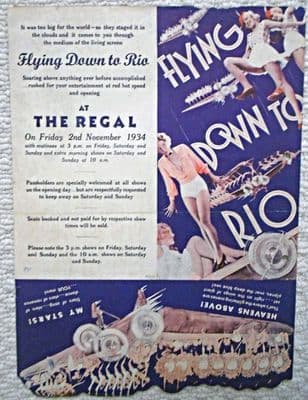 Flying Down to Rio, Flyer/Herald, Dolores Del Rio, Fred Astaire, '34