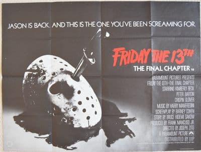 Friday the 13th Final Chapter, original UK Quad Poster, 1984