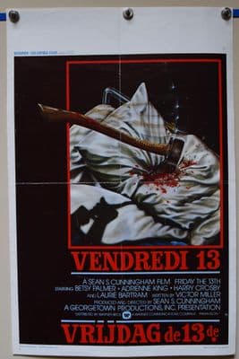 Friday the 13th Horror Poster - Belgian