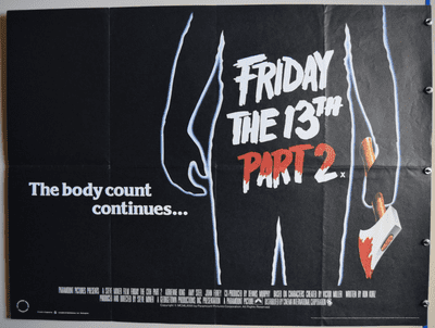 Friday the 13th Part 2 Horror Poster - UK Quad
