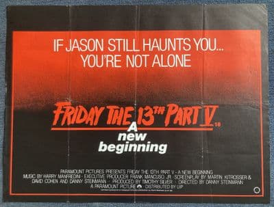 Friday the 13th Part V - UK Quad Film Poster