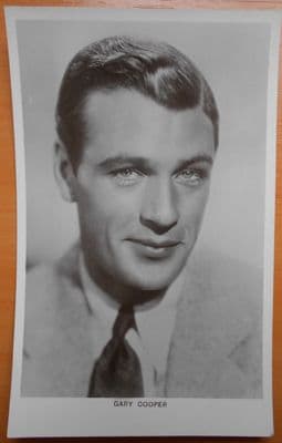 Gary Cooper, Actor, Vintage Postcard, c1930s