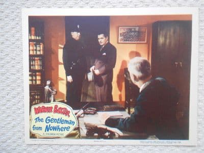 Gentleman from Nowhere, Original Lobby Card #5, Warner Baxter, Fay Baker, '48