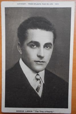 George Larkin, Actor, Vintage Postcard, Trans-Atlantic Film Co, 1915