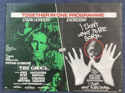 Ghoul - I Don't Want to be Born- UK Quad Double Bill | Peter Cushing