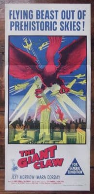 Giant Claw, Original Australian Daybill Poster, Horror, Jeff Morrow, '57