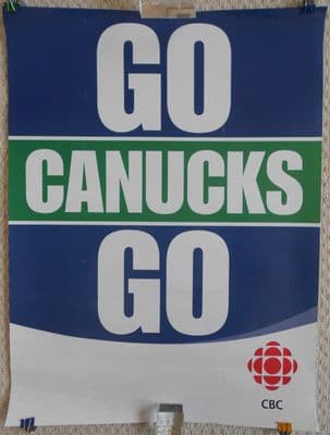 Go Canucks Go! Vancouver Canucks Poster, 2011 Playoffs vs Nashville Predators.