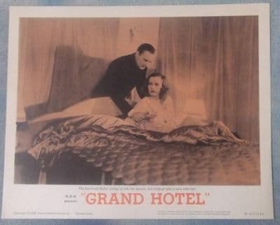 Grand Hotel, Original Lobby card #1, Greta Garbo, John Barrymore, 'R62