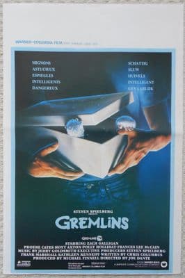 Gremlins, Original Belgian Movie Poster, Zach Galligan, Cory Feldman, '84