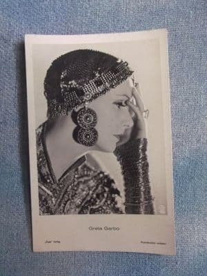 Greta Garbo,Vintage Postcard Portrait,'65