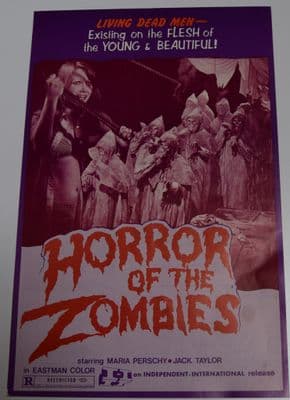 Horror of the Zombies 1974 Press Sheet