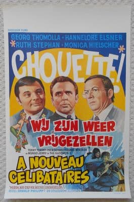 Hurra,wir sind mal wieder Junggesellen, Orig Belgian Movie Poster, Thomalla, Mungo Jerry, '71