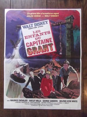 In Search of the Castaways, Original French Affiche Poster, Hayley Mills, '62