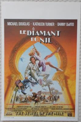 Jewel of the Nile, Original Belgian Movie Poster, Michael Douglas, Kathleen Turner, '86