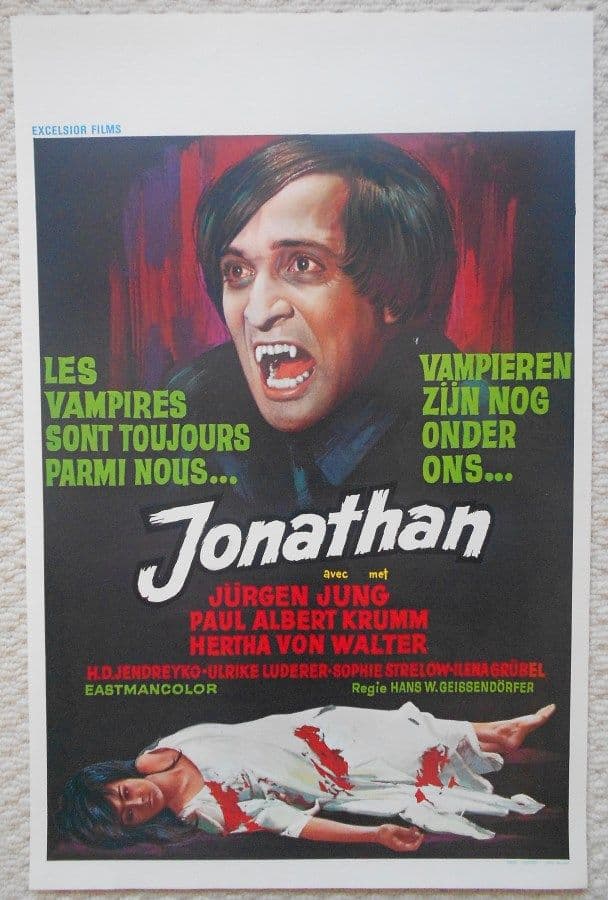 Jonathan Original Belgian Film Poster Jurgen Jung Vampire Horror 70