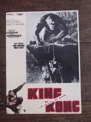 King Kong, Spanish Advert, Kong pulls Fay Wray to safety, circa 60s