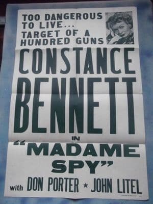 Madame Spy, Original Movie Poster, Constance Bennett, '42