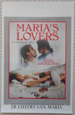 Maria's Lovers, Original Belgian Movie Poster, Nastassja Kinski, John Savage, 84