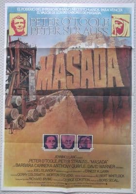 Masada, Original Argentinian Movie Poster, Peter O'Toole, Peter Strauss, '81