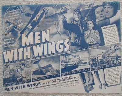 Men With Wings, Flyer/Herald, Fred MacMurray, Ray Milland, '38