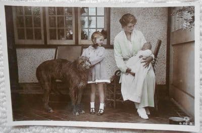 Miss Gladys Cooper with children, Vintage Postcard, Actress in Rebecca c1915