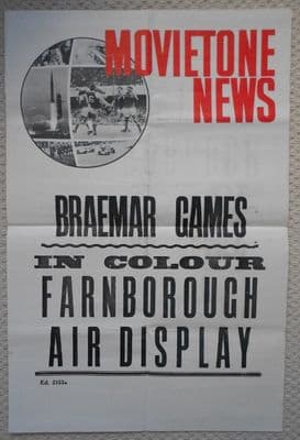 Movietone News, Farnborough Air Display/Braemar Games, Double Crown Poster, c74