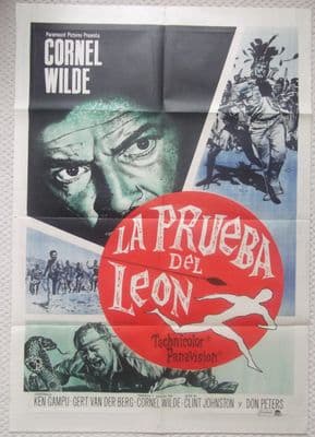 Naked Prey, Original Argentinian Movie Poster, Cornel Wilde, '65