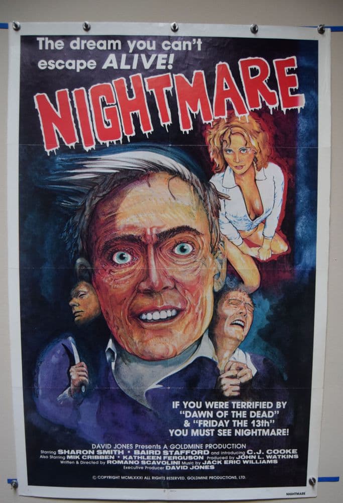 Italian Nightmare Nightmare 1981 Italian Giallo Horror Poster - US International Style ...