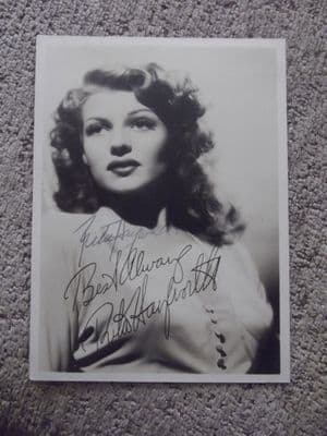 Rita Hayworth Hollywood Actress - Original Autograph