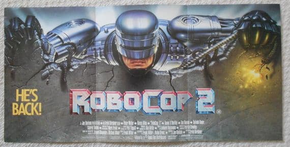 Robocop 2 Advertising Poster Peter Weller 90