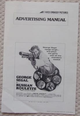 Russian Roulette, Original Pressbook, George Segal, Cristina Raines, '75