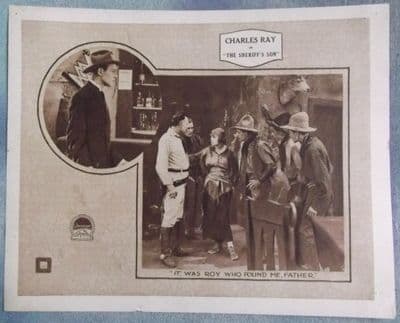 Sheriffs Son,Vintage Lobby Card,Charles Ray,Seena Owen,1919