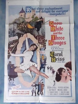 Snow White and the Three Stooges, Movie Poster, Moe Howard, Larry Fine, '61