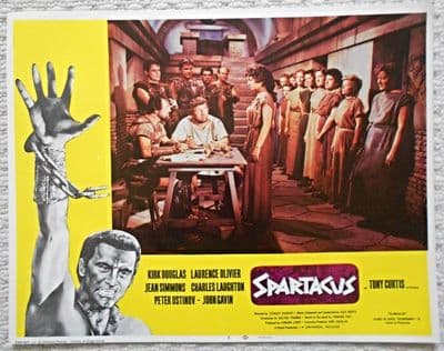 Spartacus, Original Lobby Card #3, Kirk Douglas, Tony Curtis, '68