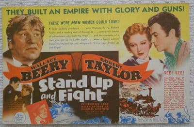 Stand Up and Fight, Flyer/Herald, Wallace Beery, Robert Taylor, '39